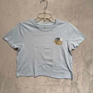 Social Scene Shirt Juniors Small Blue Joshua Tree California Cropped Tee Top